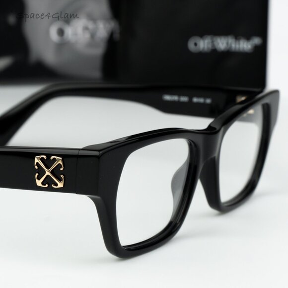 Off-White Men Eyeglasses Black Square OERJ07E STYLE 7E 1000 NEW AUTHENTIC - Picture 4 of 8